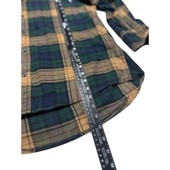 Eddie Bauer Men's Bristol Flannel Long Sleeve - Brown Green Plaid - Outdoors XL - Picture 8 of 10